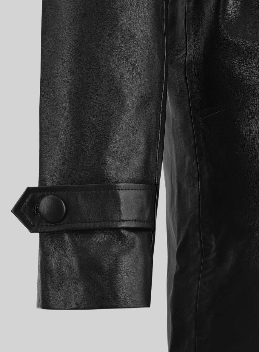 70s Vintage Leather Trench Coat 2 70s Vintage Leather Trench Coat - Image 2