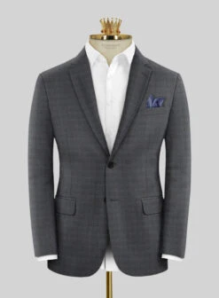 Bristol Sevea Gray Checks Suit 11 Bristol Sevea Gray Checks Suit -Tiano Suits Shop Bbristolseveagraychecksuitlook 2