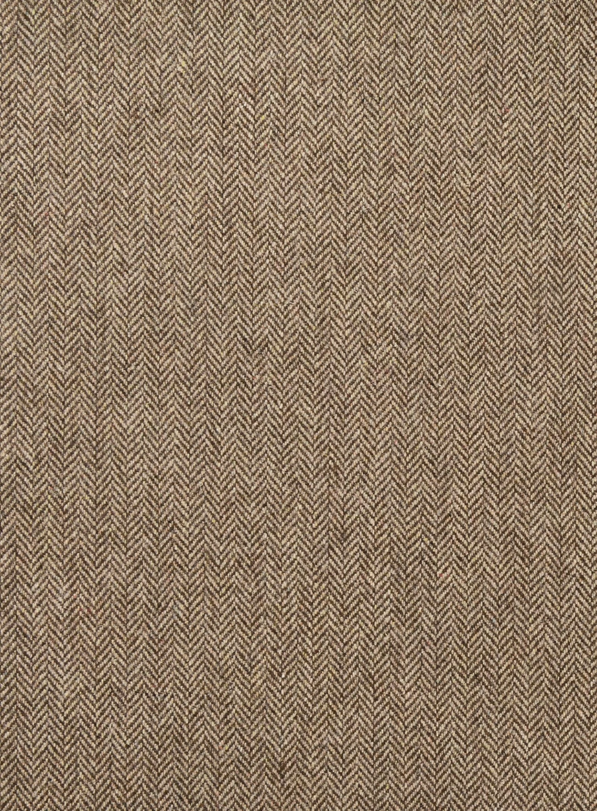 Irish Brown Herringbone Tweed Overcoat 4 Irish Brown Herringbone Tweed Overcoat - Image 4