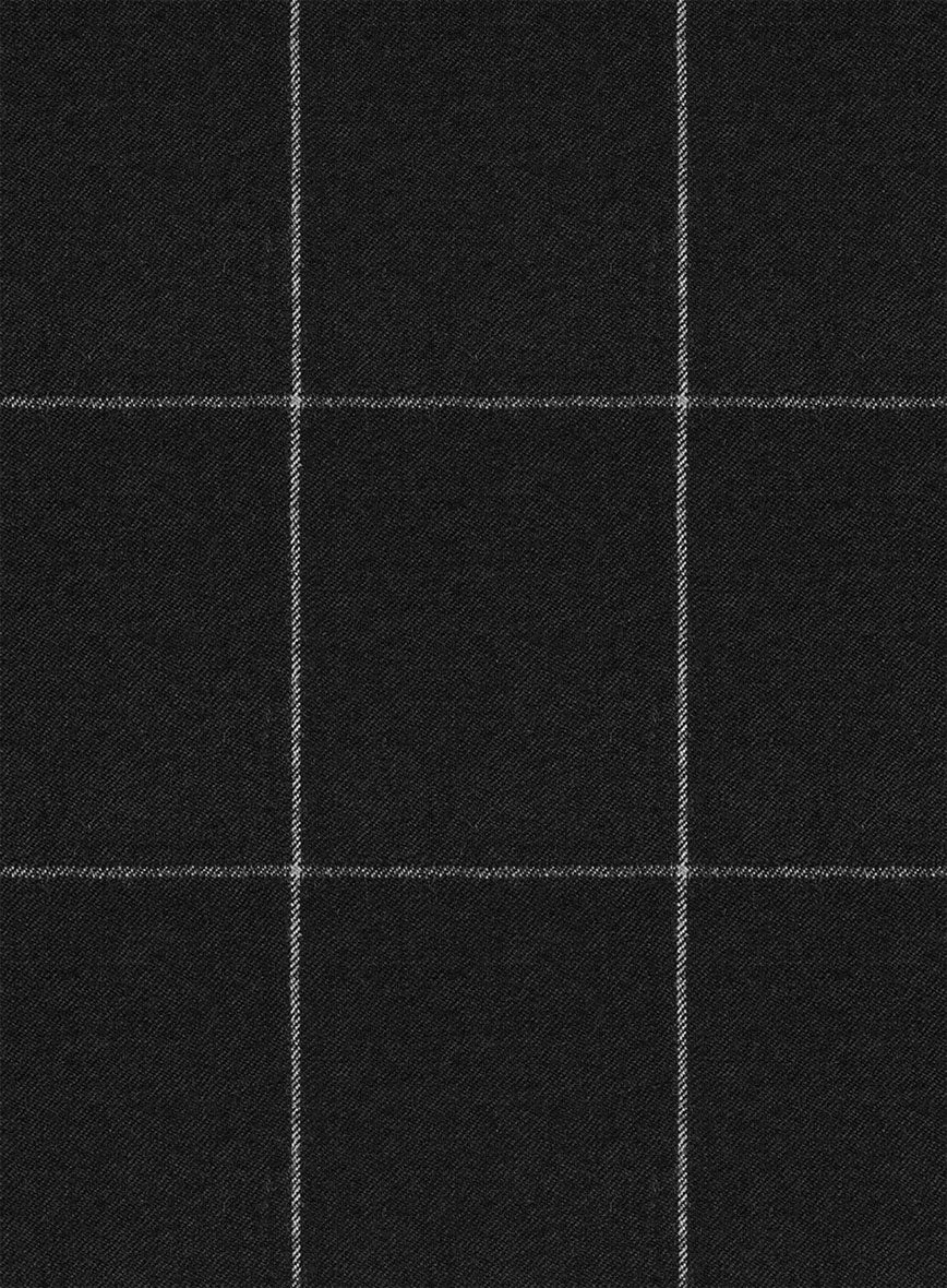 Italian Zergi Black Windowpane Flannel Jacket 2 Italian Zergi Black Windowpane Flannel Jacket - Image 2