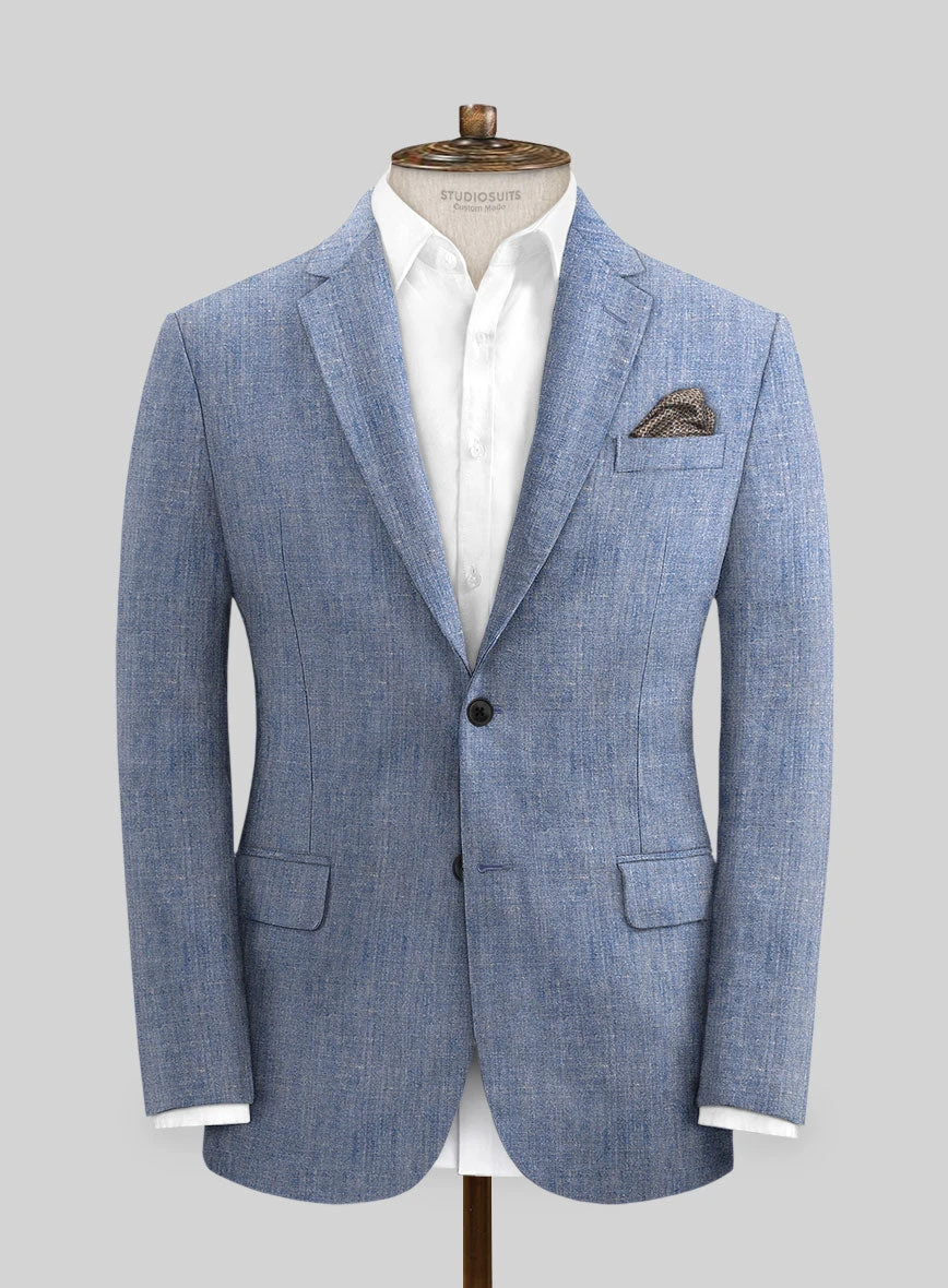 Italian Linen Artisanal Light Blue Suit 4 Italian Linen Artisanal Light Blue Suit - Image 4