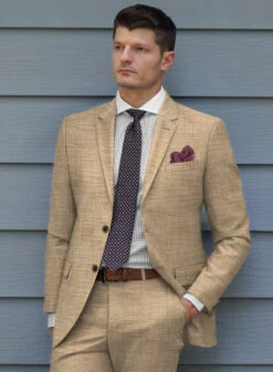 Bamboo Wool Buffed Beige Jacket 7 Bamboo Wool Buffed Beige Jacket -Tiano Suits Shop bamboowoolbuffedbeigejacketlk 2