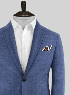 Bamboo Wool Cobalt Blue Jacket -Tiano Suits Shop bamboowoolcobaltbluejktlok 2