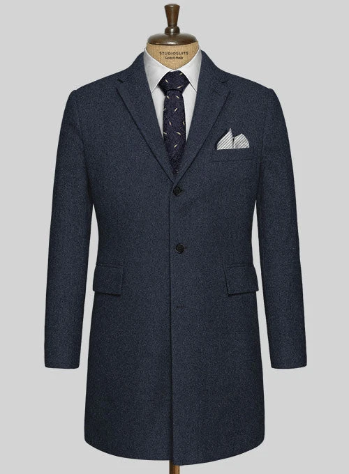 Blue Heavy Tweed Overcoat 1 Blue Heavy Tweed Overcoat