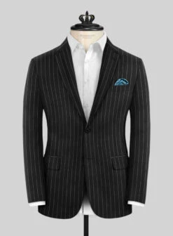 Bristol Black Rope Stripe Suit -Tiano Suits Shop bristolblackropestripesuitlook 2