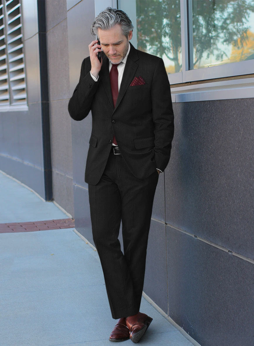 Bristol Black Herringbone Suit 2 Bristol Black Herringbone Suit - Image 2