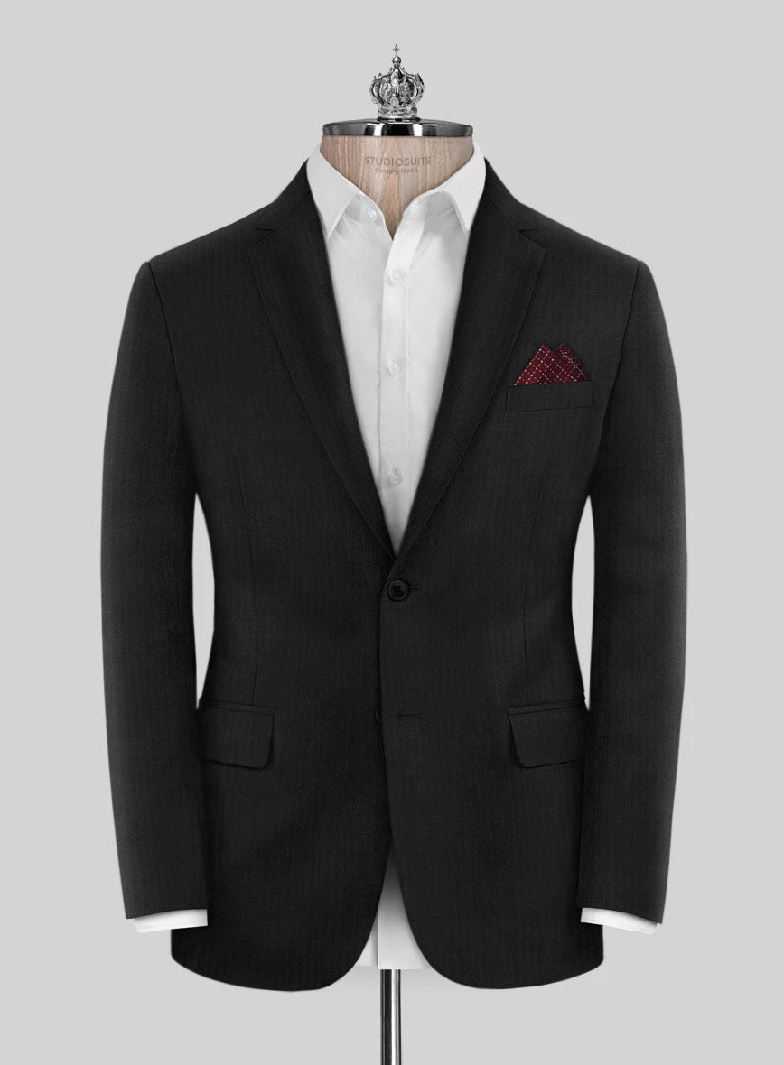 Bristol Black Herringbone Suit 3 Bristol Black Herringbone Suit - Image 3