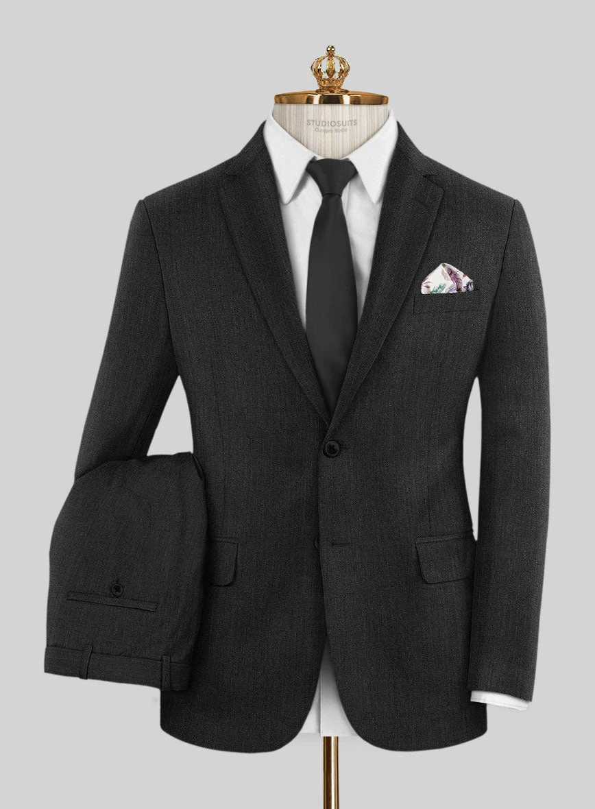 Bristol Charcoal Herringbone Suit 1 Bristol Charcoal Herringbone Suit