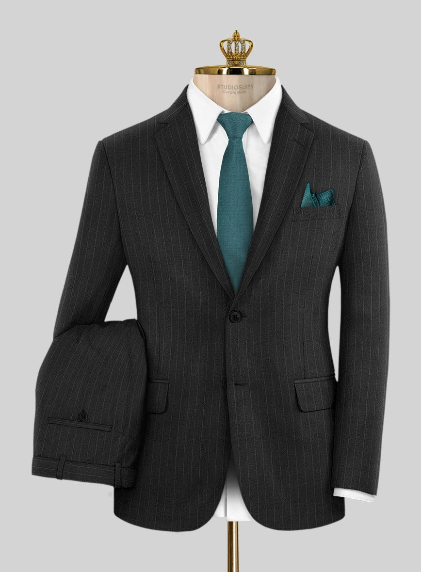 Bristol Charcoal Regal Stripe Suit 1 Bristol Charcoal Regal Stripe Suit