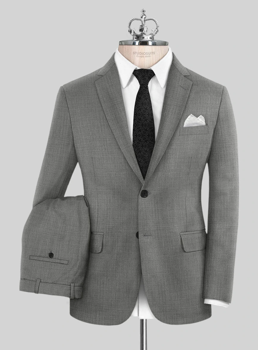 Bristol Light Gray Sharkskin Suit 1 Bristol Light Gray Sharkskin Suit