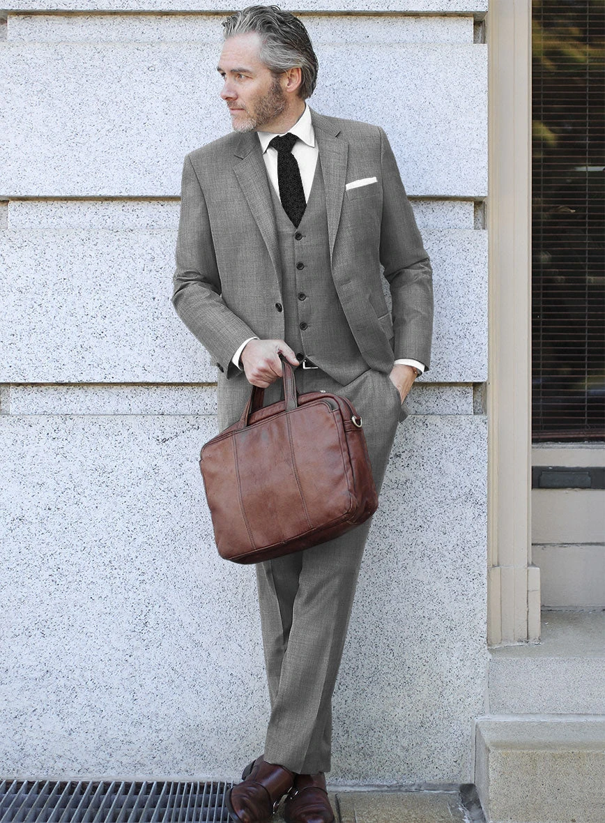 Bristol Light Gray Sharkskin Suit 2 Bristol Light Gray Sharkskin Suit - Image 2