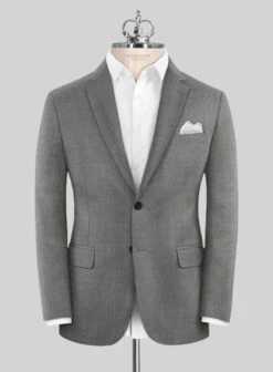 Bristol Light Gray Sharkskin Suit 11 Bristol Light Gray Sharkskin Suit -Tiano Suits Shop bristolltgryshrksknsuitlk 2