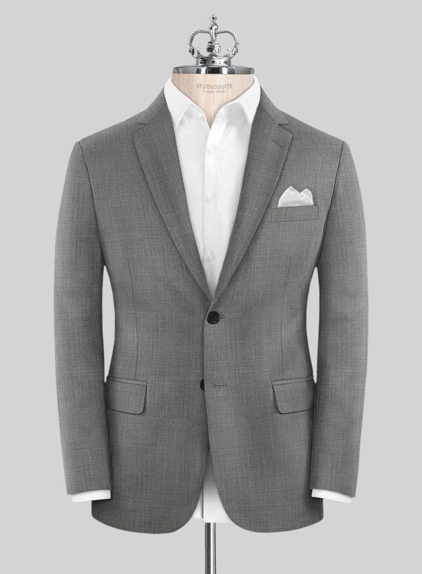 Bristol Light Gray Sharkskin Suit 3 Bristol Light Gray Sharkskin Suit - Image 3