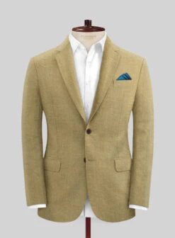 British Khaki Pure Linen Suit 9 British Khaki Pure Linen Suit -Tiano Suits Shop britishkhakipurelinensuitlk 2