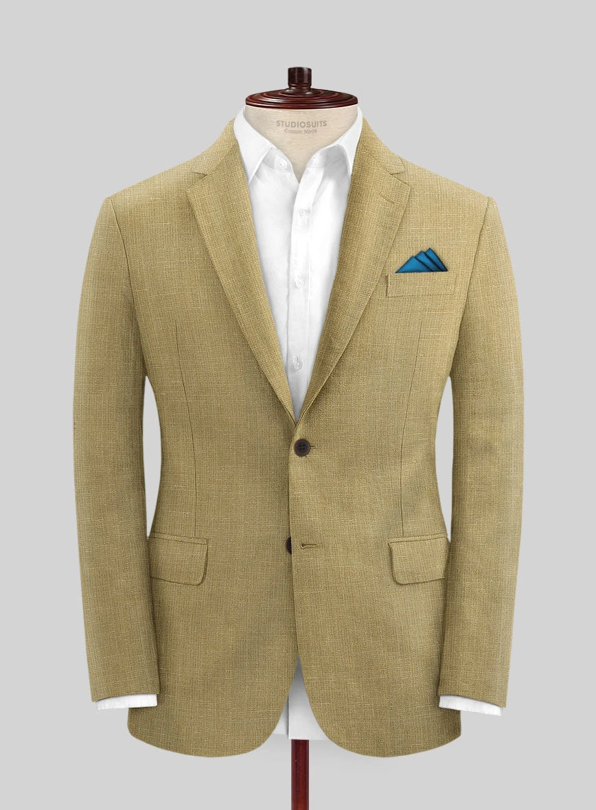 British Khaki Pure Linen Suit 3 British Khaki Pure Linen Suit - Image 3