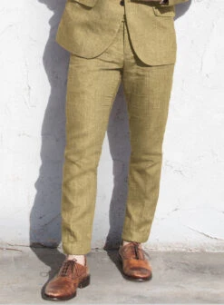 British Khaki Pure Linen Suit 10 British Khaki Pure Linen Suit -Tiano Suits Shop britishkhakipurelinensuitlk 3