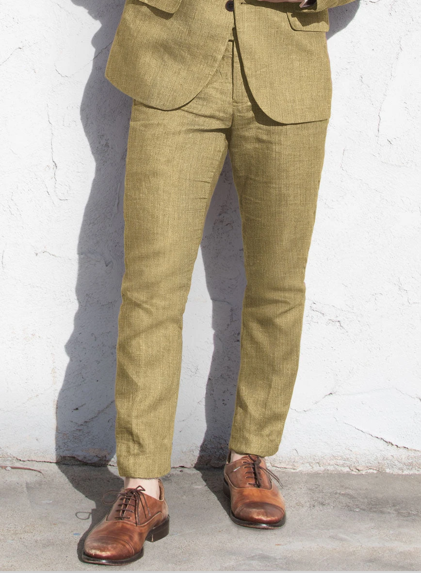 British Khaki Pure Linen Suit 4 British Khaki Pure Linen Suit - Image 4