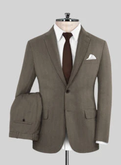 Brown Herringbone Suit
