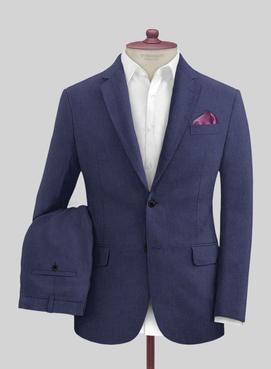 Campari Berry Blue Linen Suit 1 Campari Berry Blue Linen Suit