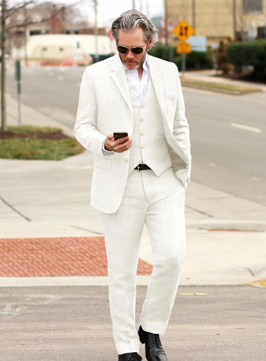 Campari Cream Linen Suit 2 Campari Cream Linen Suit - Image 2