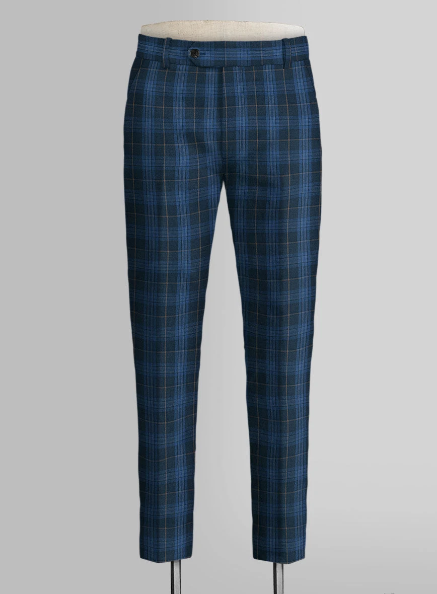 Campari Jet Blue Checks Linen Suit 5 Campari Jet Blue Checks Linen Suit - Image 5
