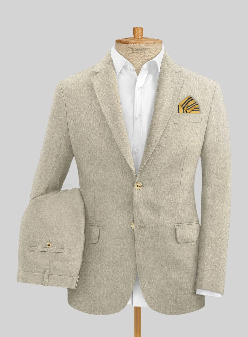 Campari Oatmeal Linen Suit 1 Campari Oatmeal Linen Suit