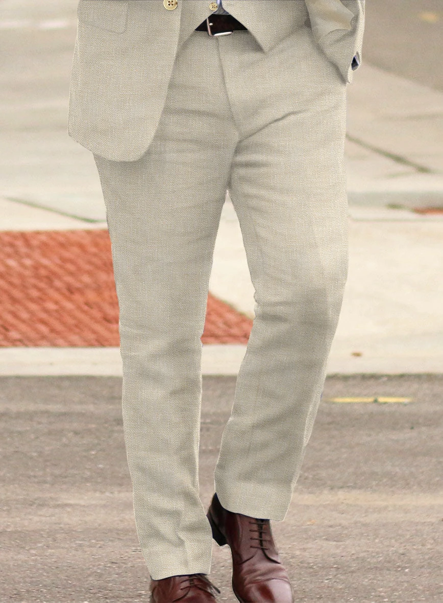 Campari Oatmeal Linen Suit 4 Campari Oatmeal Linen Suit - Image 4