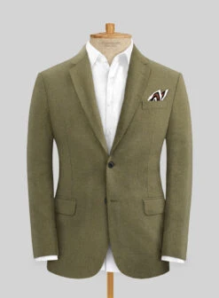 Campari Rustic Green Linen Jacket