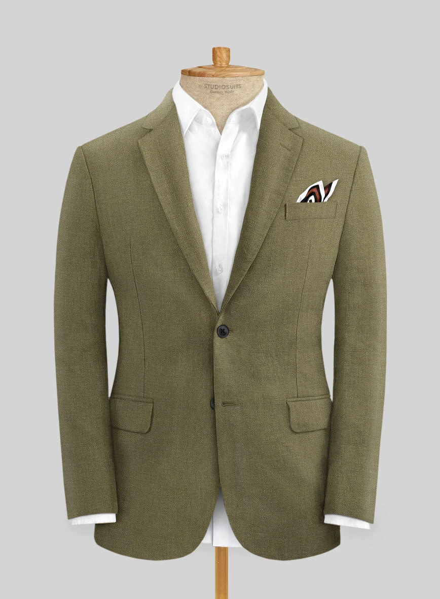 Campari Rustic Green Linen Suit 3 Campari Rustic Green Linen Suit - Image 3