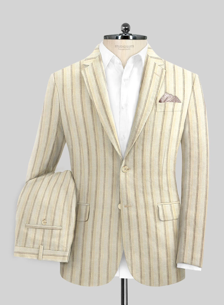 Campari Vama Stripe Linen Suit 1 Campari Vama Stripe Linen Suit
