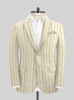 Campari Vama Stripe Linen Suit 10 Campari Vama Stripe Linen Suit -Tiano Suits Shop camparivamastriplinensuitlook 2