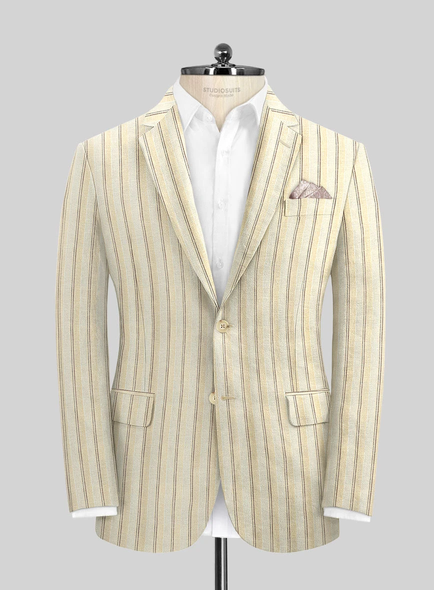 Campari Vama Stripe Linen Suit 3 Campari Vama Stripe Linen Suit - Image 3