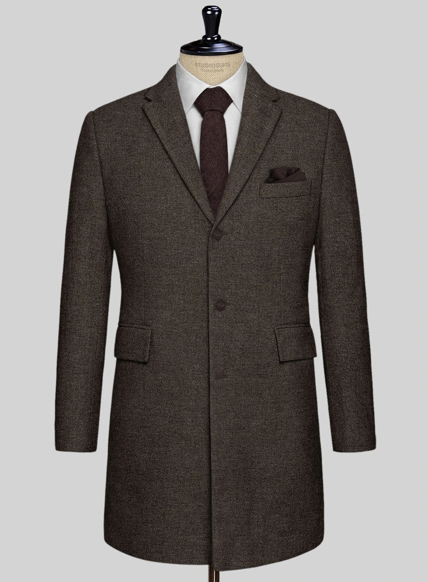 Carre Brown Tweed Overcoat 1 Carre Brown Tweed Overcoat