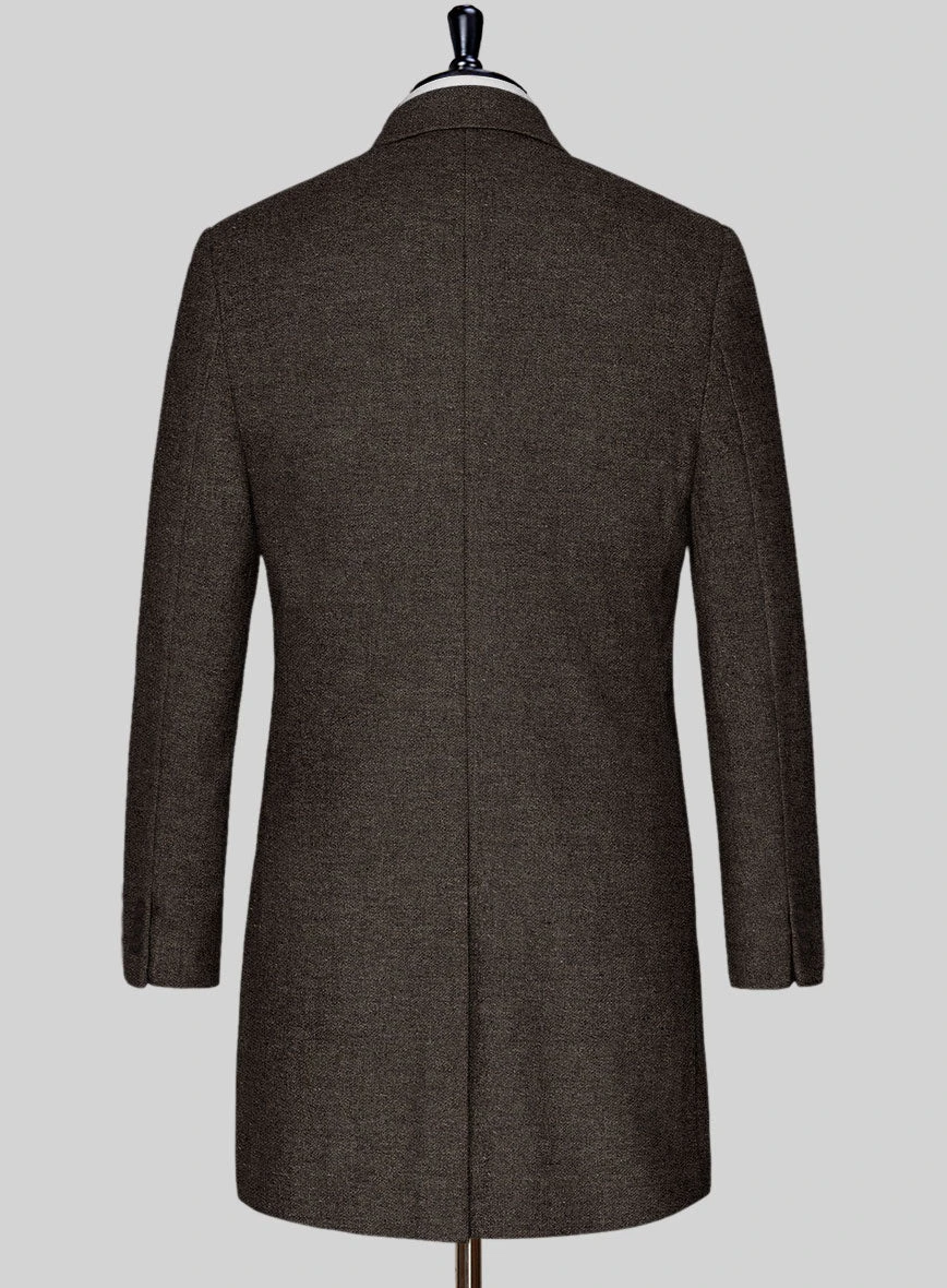 Carre Brown Tweed Overcoat 2 Carre Brown Tweed Overcoat - Image 2