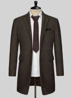 Carre Brown Tweed Overcoat 7 Carre Brown Tweed Overcoat -Tiano Suits Shop carrebrowntweedovercoatlook 2