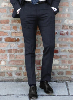 Cavalry Twill Dark Blue Wool Suit -Tiano Suits Shop cavalrytwilldarkbluewoolsuitlook 4