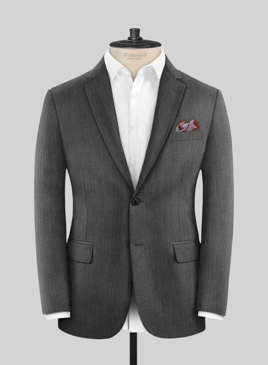 Cavalry Twill Dark Gray Wool Suit 4 Cavalry Twill Dark Gray Wool Suit - Image 4