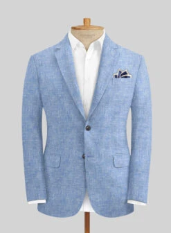 Desert Blue Linen Suit -Tiano Suits Shop desertbluelinensuitlk 3
