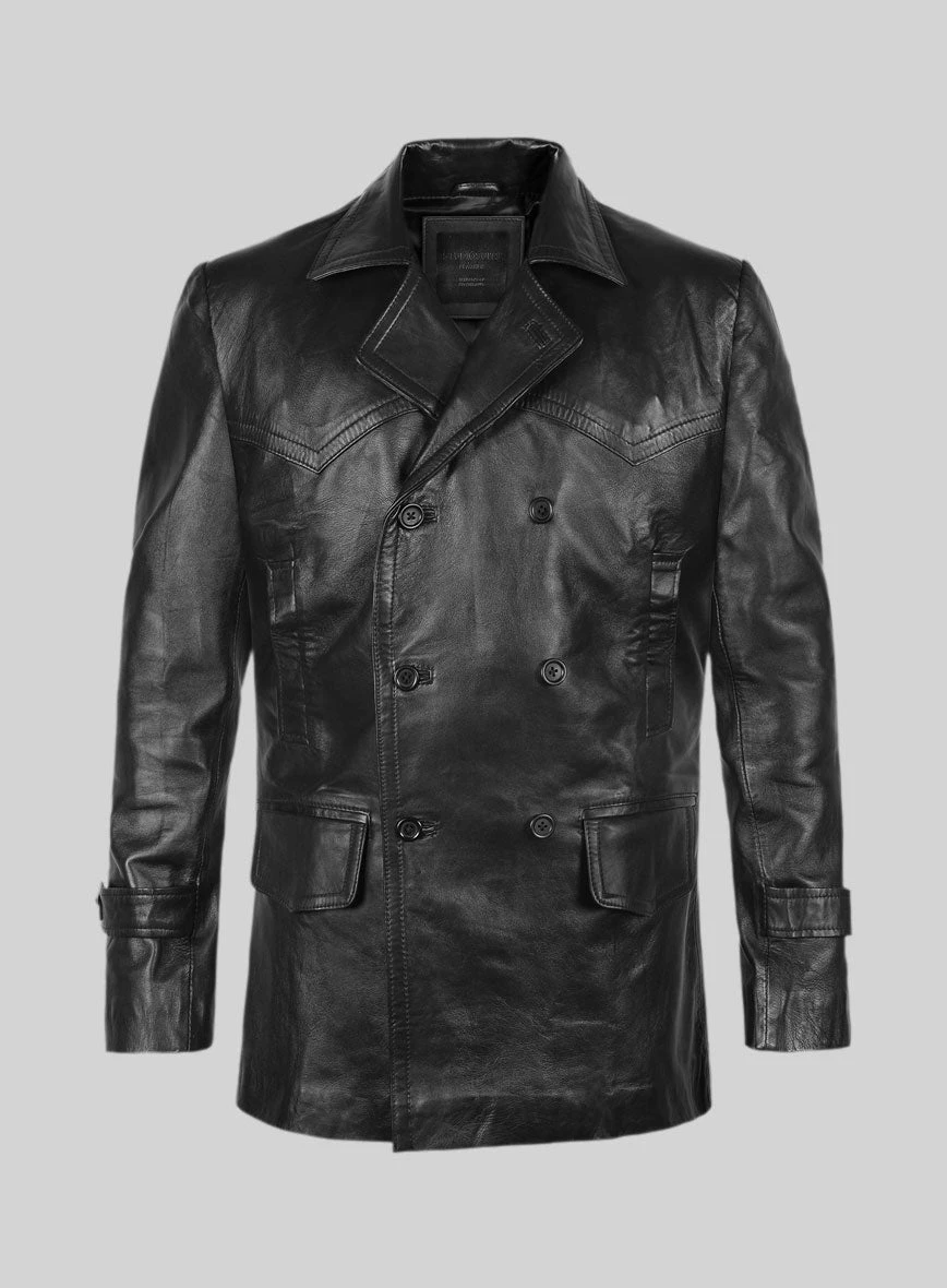 Doctor Who Leather Trench Coat 1 Doctor Who Leather Trench Coat