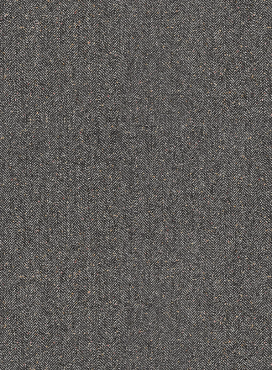 Gray Herringbone Flecks Donegal Tweed Overcoat 4 Gray Herringbone Flecks Donegal Tweed Overcoat - Image 4