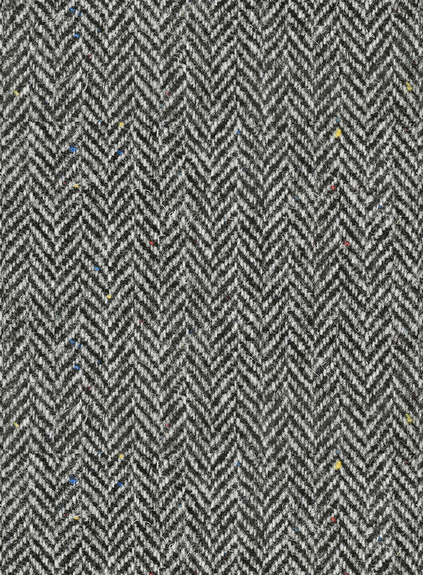 Harris Tweed Gray Chevron Pea Coat 3 Harris Tweed Gray Chevron Pea Coat - Image 3