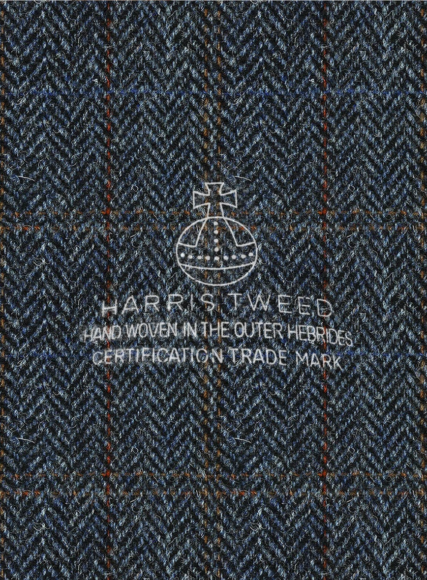 Harris Tweed Country Blue Pea Coat 3 Harris Tweed Country Blue Pea Coat - Image 3