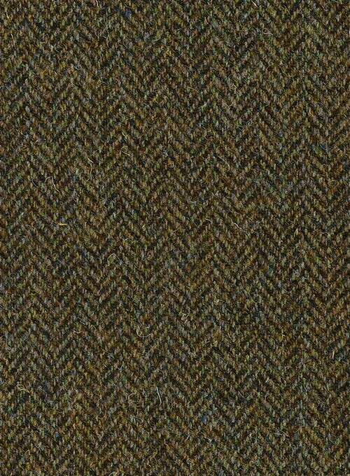Harris Tweed Ridge Brown Herringbone Pea Coat 2 Harris Tweed Ridge Brown Herringbone Pea Coat - Image 2