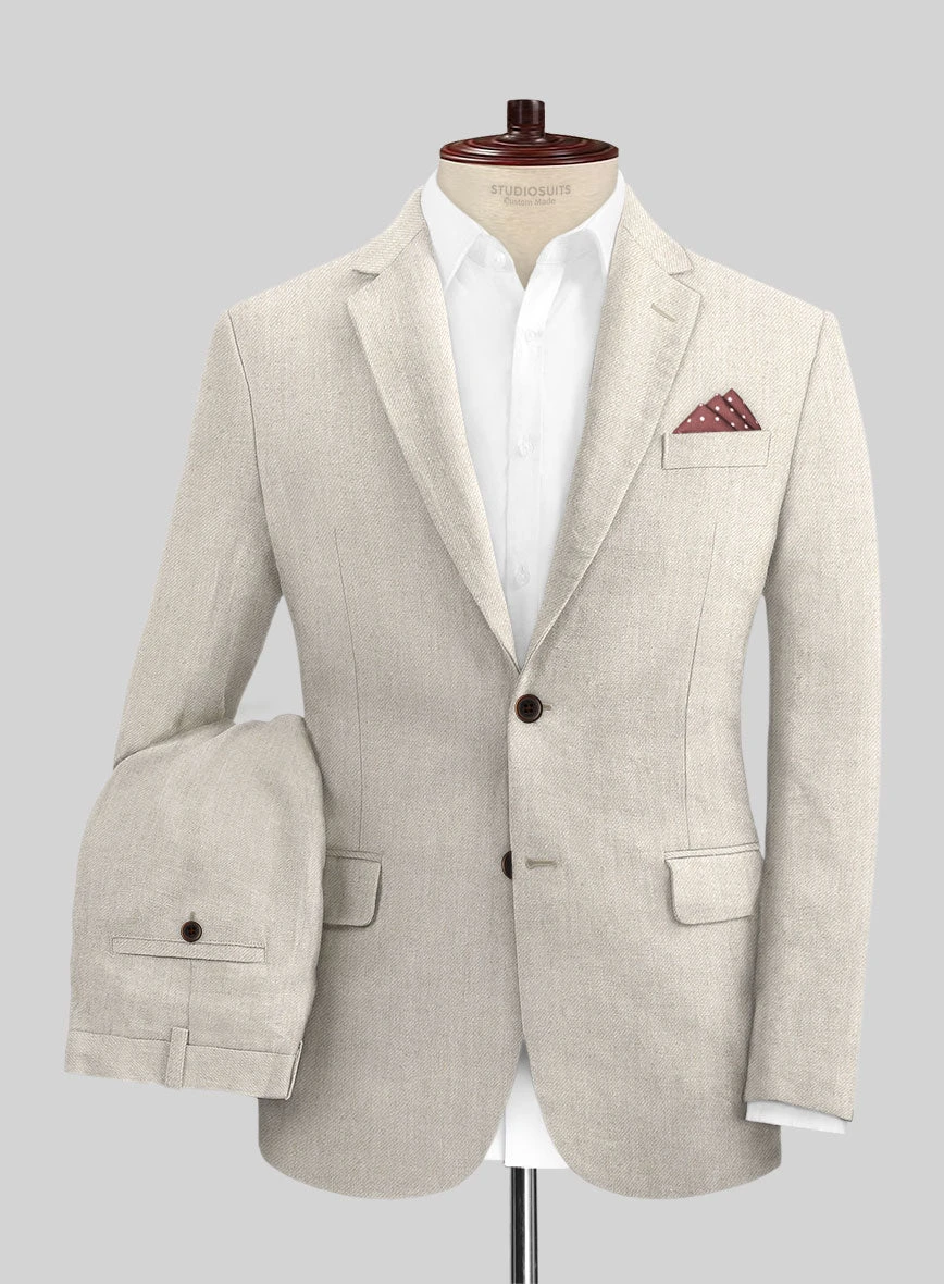 Heavy Linen Beige Suit 1 Heavy Linen Beige Suit
