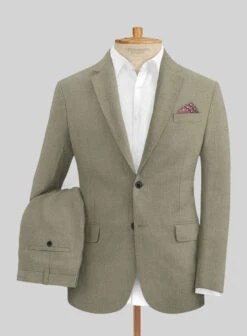 Heavy Linen Sage Green Suit
