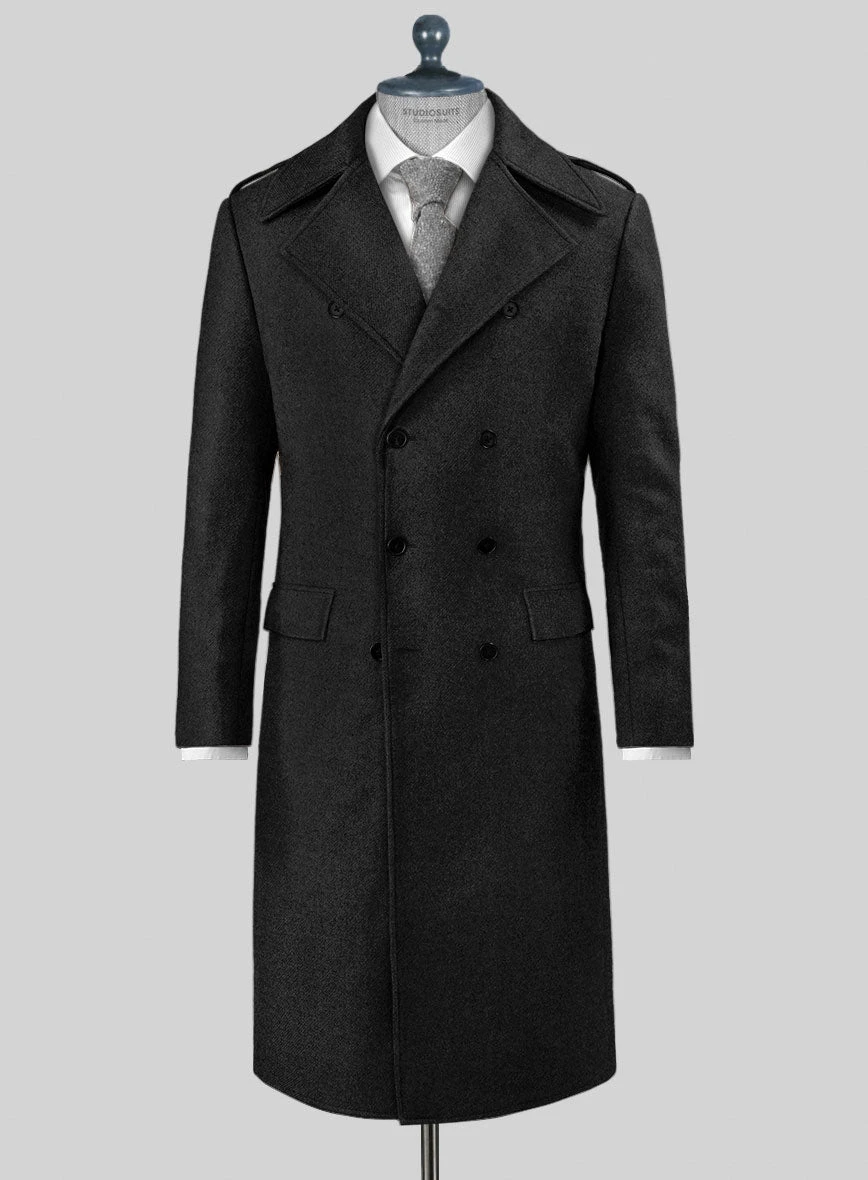 Highlander Black Tweed GQ Overcoat 1 Highlander Black Tweed GQ Overcoat