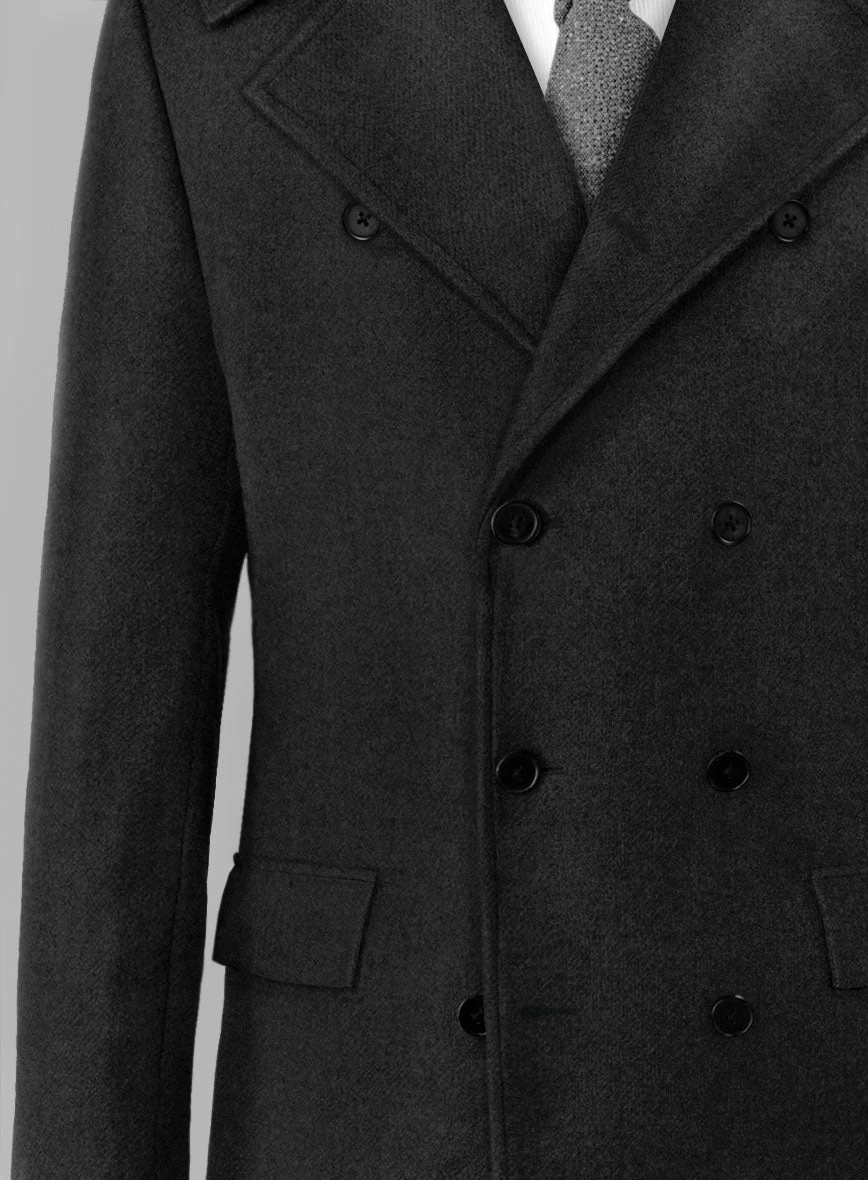 Highlander Black Tweed GQ Overcoat 2 Highlander Black Tweed GQ Overcoat - Image 2