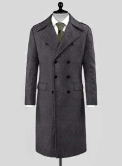 Highlander Charcoal Tweed GQ Overcoat