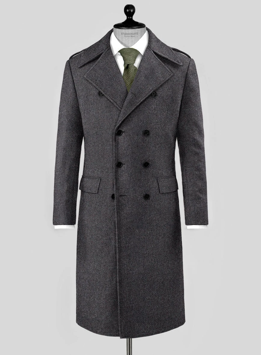 Highlander Charcoal Tweed GQ Overcoat 1 Highlander Charcoal Tweed GQ Overcoat
