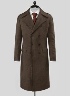 Highlander Dark Brown Tweed GQ Overcoat